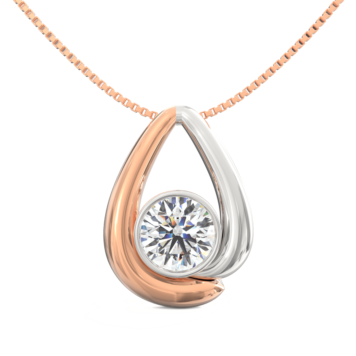 Lab Grown Diamond Pendant – Celeste Spark Solitaire in BIS Hallmarked Gold