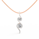 Lab Grown Diamond Pendant – Lyra Duo Curve in BIS Hallmarked Gold