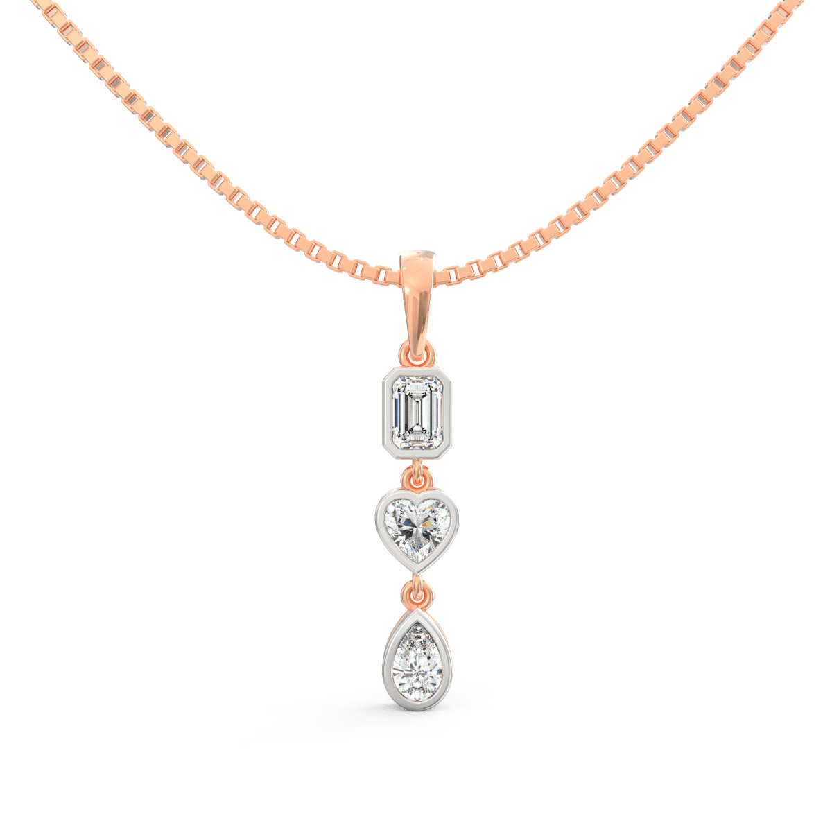 Carat Lab-Grown Diamond Bezel Set Pendant Shop Diamond Pendants