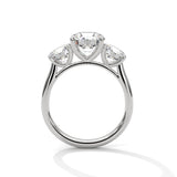 Masterful Craftsmanship: Ayanika 2-Carat Three-Stone Round Cut Diamond Ring