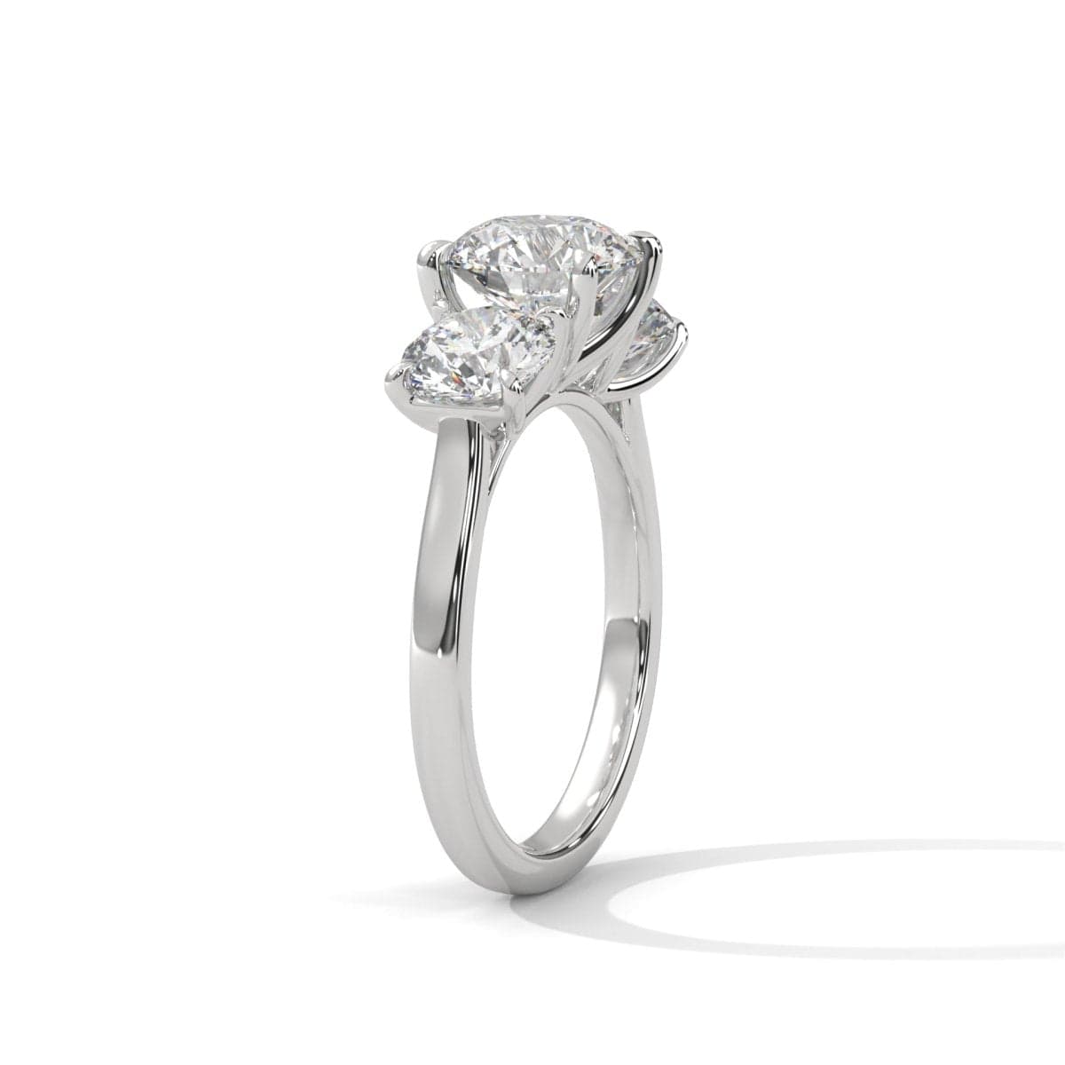 Masterful Craftsmanship: Ayanika 2-Carat Three-Stone Round Cut Diamond Ring