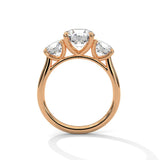 Masterful Craftsmanship: Ayanika 2-Carat Three-Stone Round Cut Diamond Ring