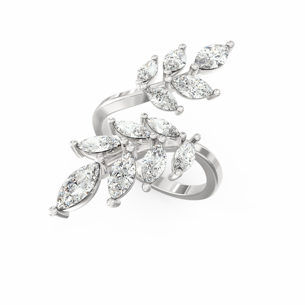 Elantra Marquise Lab Grown Diamond Ring 1.74 Ct in BIS Gold
