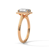 Ayanika Emerald Cut Solitaire Ring: Cosmic Brilliance