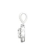 Lab Grown Diamond Pendant – Elira Oval Solitaire with Halo in BIS Hallmarked Gold