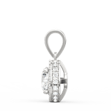 Lab Grown Diamond Pendant – Celestia Halo Solitaire in BIS Hallmarked Gold