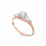 Radiant Harmony Oval Diamond Ring