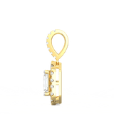Lab Grown Diamond Pendant – Elara 0.75 Ct Emerald-Cut Solitaire in BIS Hallmarked Gold