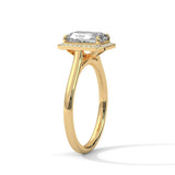 Ayanika Emerald Cut Solitaire Ring: Cosmic Brilliance