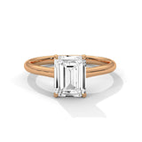Amara Emerald Solitaire Ring with 2.00 Ct Lab-Grown Diamond – BIS Hallmarked