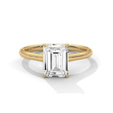 Amara Emerald Solitaire Ring with 2.00 Ct Lab-Grown Diamond – BIS Hallmarked