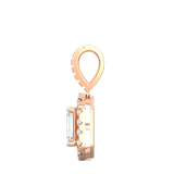 Lab Grown Diamond Pendant – Elara 0.75 Ct Emerald-Cut Solitaire in BIS Hallmarked Gold