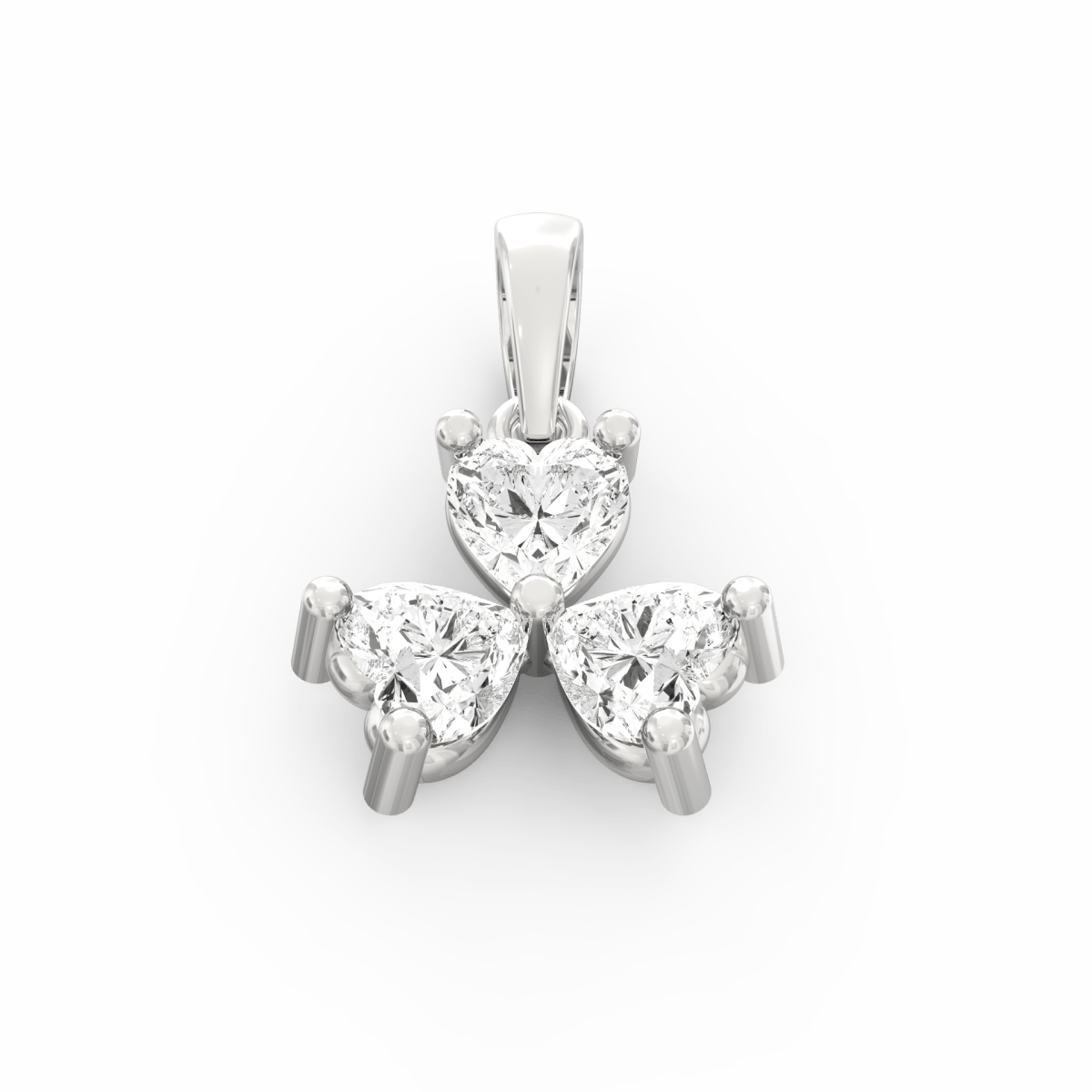 Heartfelt Trinity Diamond Pendant