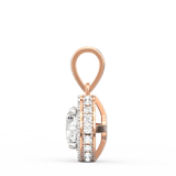 Lab Grown Diamond Pendant – Celestia Halo Solitaire in BIS Hallmarked Gold