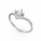Radiant Commitment Solitaire Diamond Ring