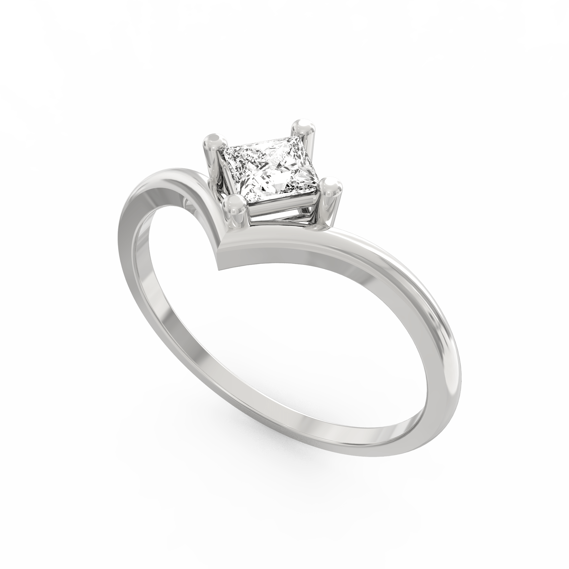 Radiant Commitment Solitaire Diamond Ring