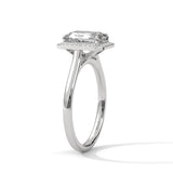 Ayanika Emerald Cut Solitaire Ring: Cosmic Brilliance
