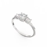 Radiant Round Diamond Ring