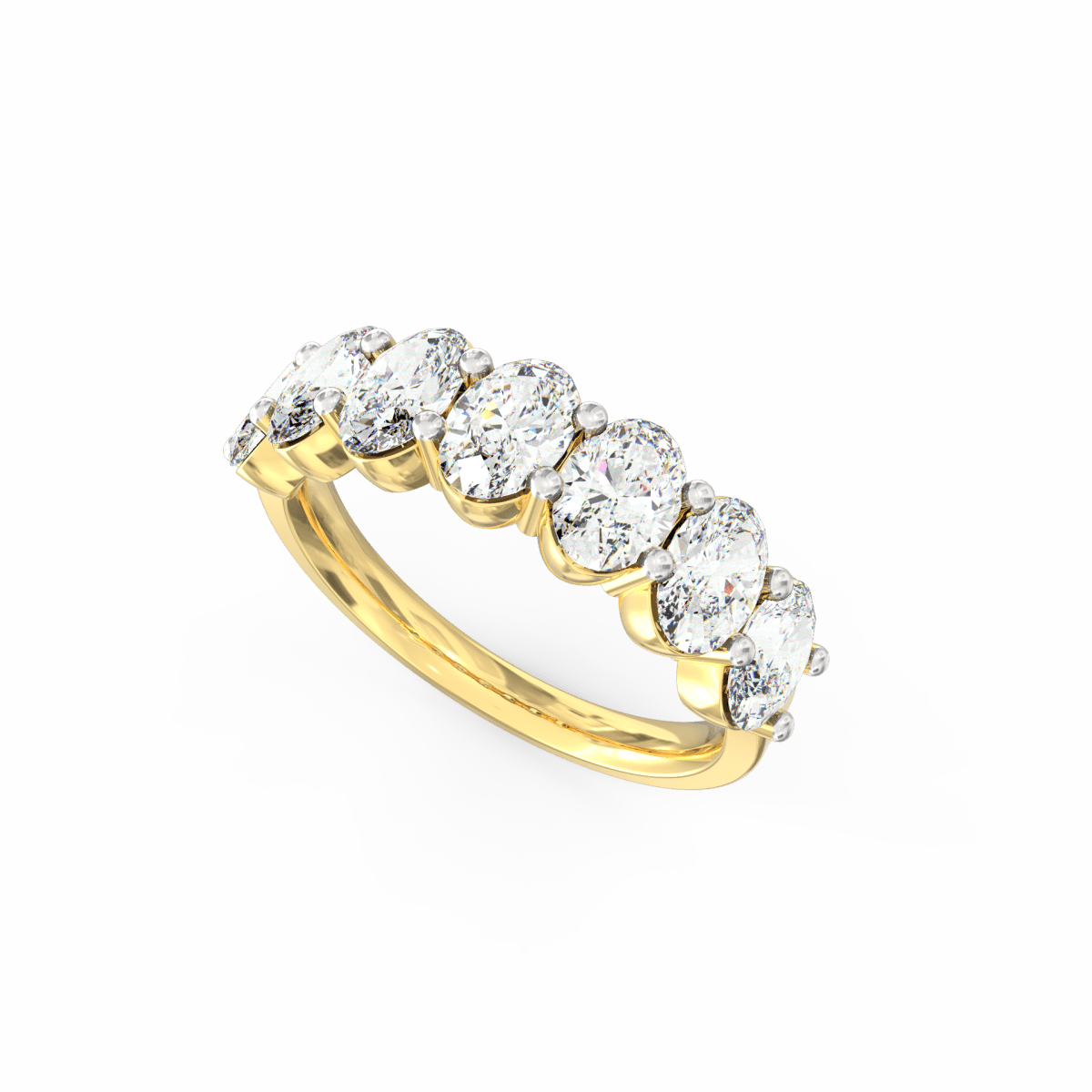 Oria Oval Lab Grown Diamond Ring 2.1 Ct in BIS Gold