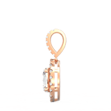 Lab Grown Diamond Pendant – Elira Oval Solitaire with Halo in BIS Hallmarked Gold