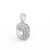 Lab Grown Diamond Pendant – Royale Emerald-Cut Solitaire 1.00 Ct in BIS Hallmarked Gold