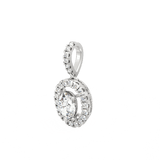 Lab Grown Diamond Pendant – Elira Oval Solitaire with Halo in BIS Hallmarked Gold