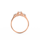 Radiant Harmony Oval Diamond Ring