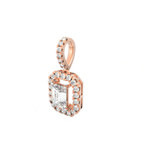 Lab Grown Diamond Pendant – Elara 0.75 Ct Emerald-Cut Solitaire in BIS Hallmarked Gold