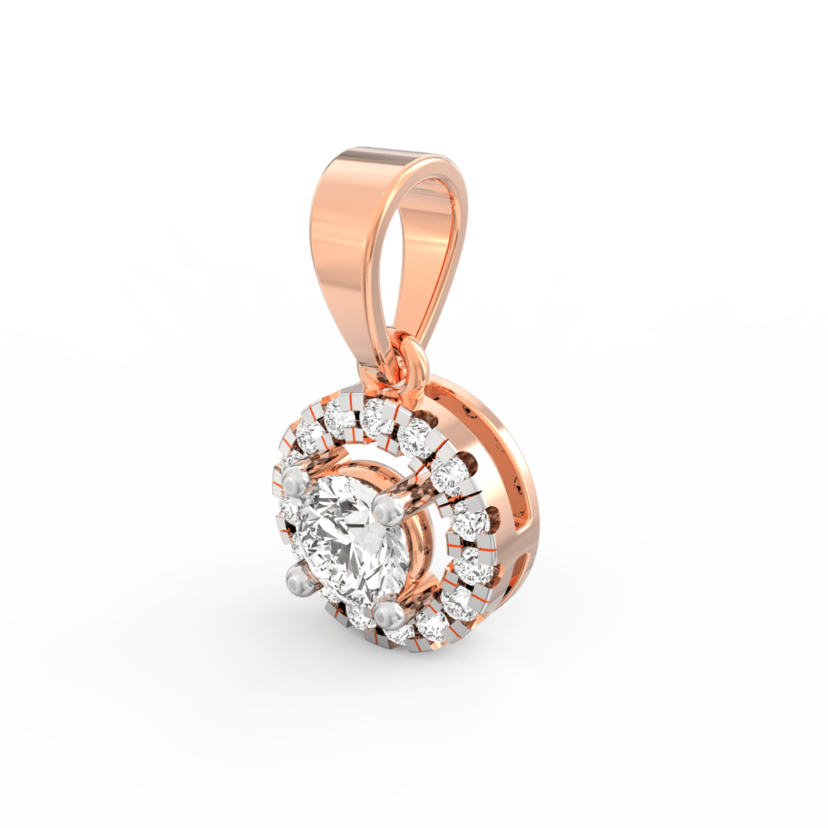 Radiant Halo Diamond Pendant
