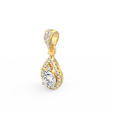 Lab Grown Diamond Pendant – Elara 1.00 Ct Teardrop Solitaire in BIS Hallmarked Gold