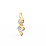 Lab Grown Diamond Pendant – Lyra Duo Curve in BIS Hallmarked Gold