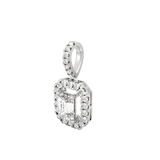 Lab Grown Diamond Pendant – Elara 0.75 Ct Emerald-Cut Solitaire in BIS Hallmarked Gold