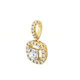 Lab Grown Diamond Pendant – Celestia Cushion-Cut Halo 0.75 Ct in BIS Hallmarked Gold