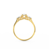 Radiant Harmony Oval Diamond Ring