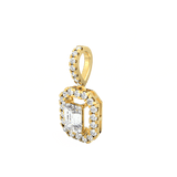 Lab Grown Diamond Pendant – Elara 0.75 Ct Emerald-Cut Solitaire in BIS Hallmarked Gold