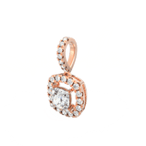 Lab Grown Diamond Pendant – Celestia Cushion-Cut Halo 0.75 Ct in BIS Hallmarked Gold