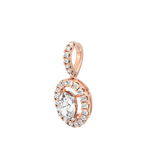 Lab Grown Diamond Pendant – Elira Oval Solitaire with Halo in BIS Hallmarked Gold