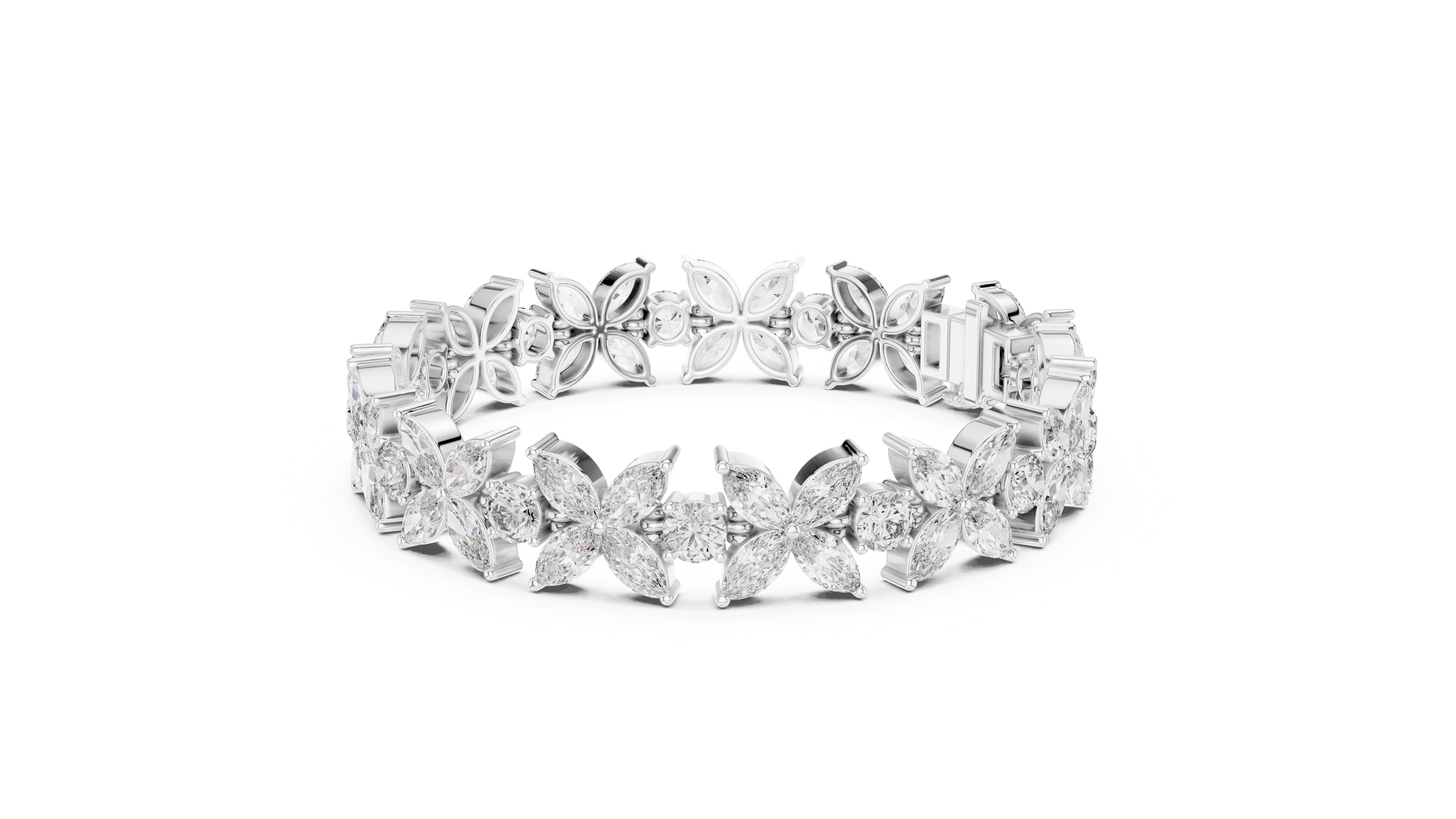 Pushpika Lab Grown Diamond Floral Bracelet