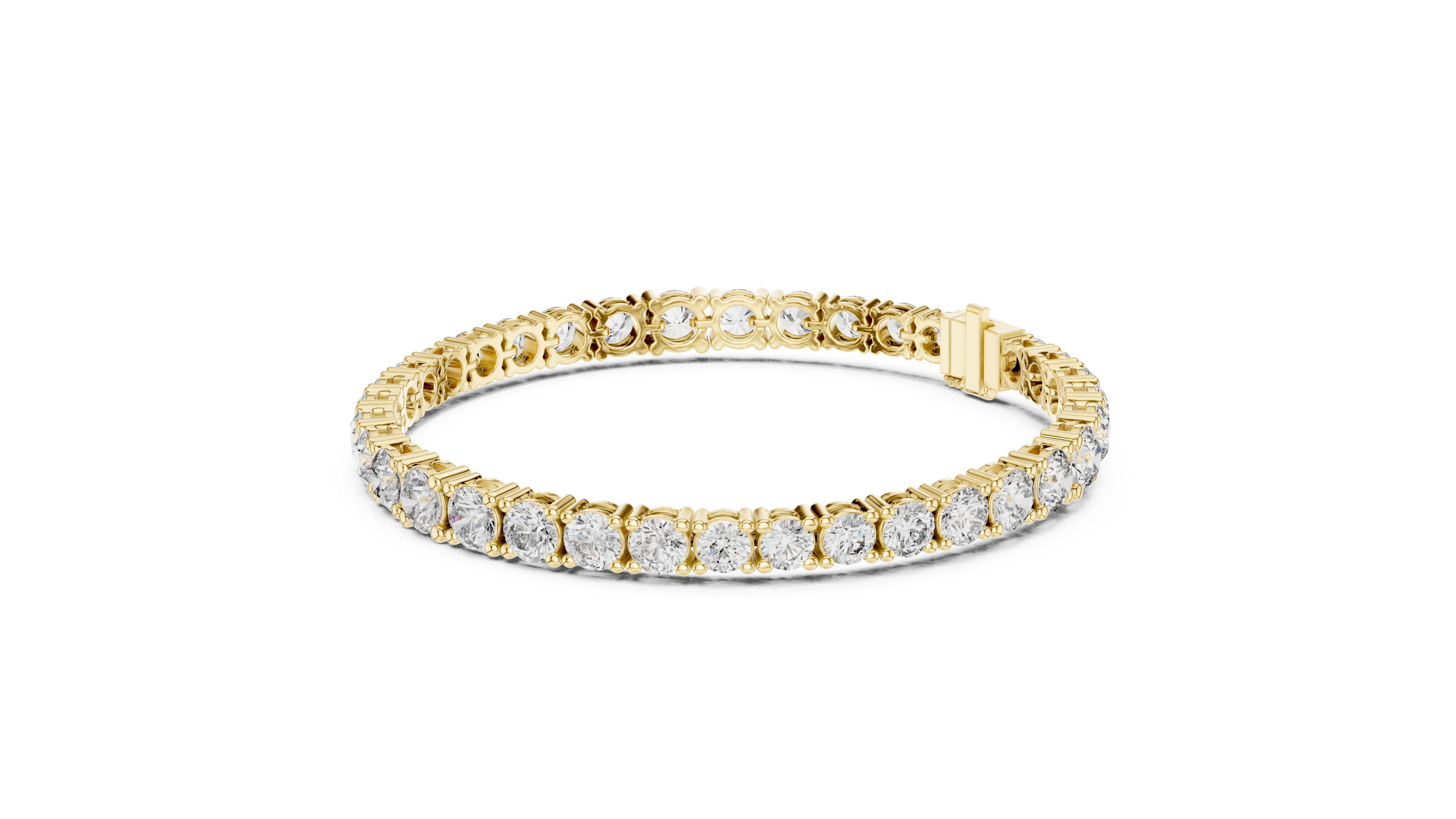 Lab Grown Diamond Tennis Bracelet in Gold