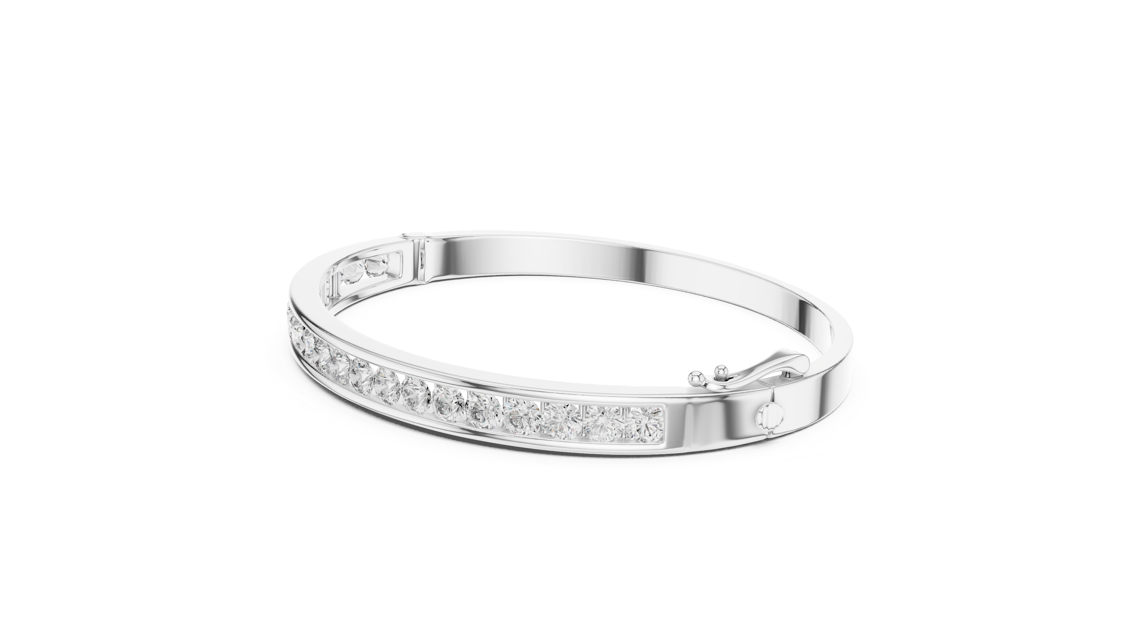 Astra Line Lab Grown Diamond Hinged Bracelet