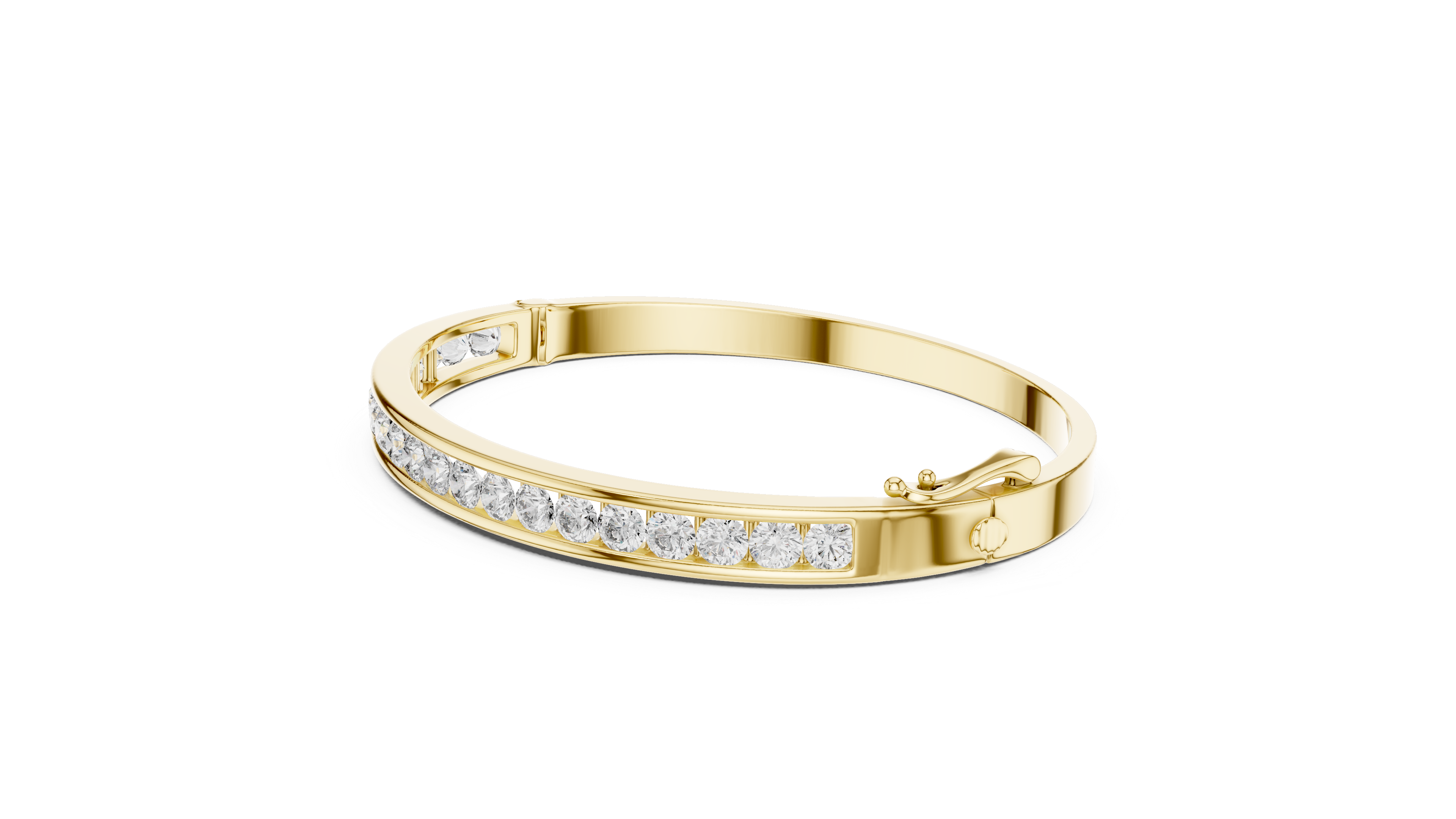 Astra Line Lab Grown Diamond Hinged Bracelet