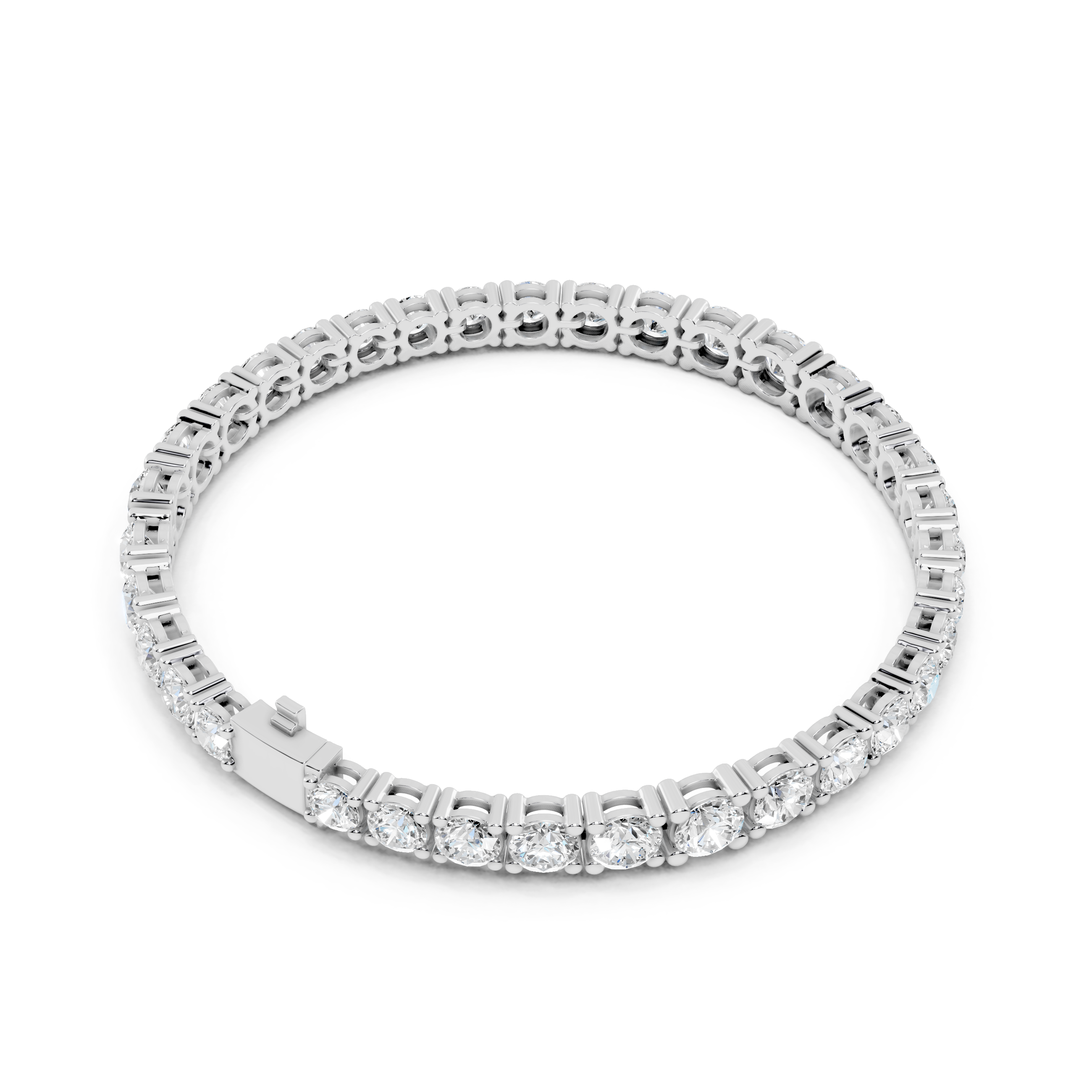 Classy Lab Grown Diamond Tennis Bracelet in Gold