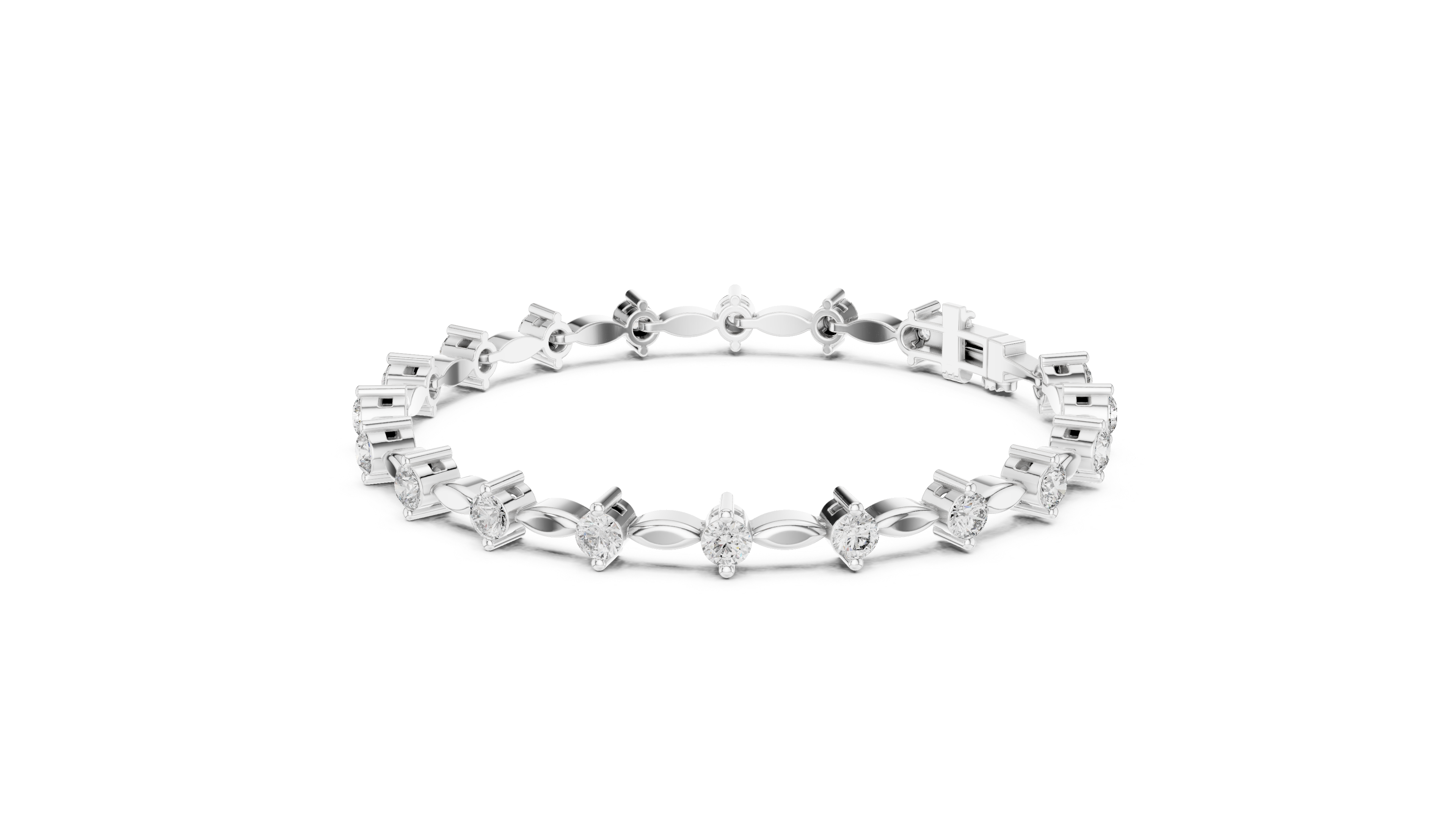 Ananta Lab Grown Diamond Tennis Bracelet in Gold