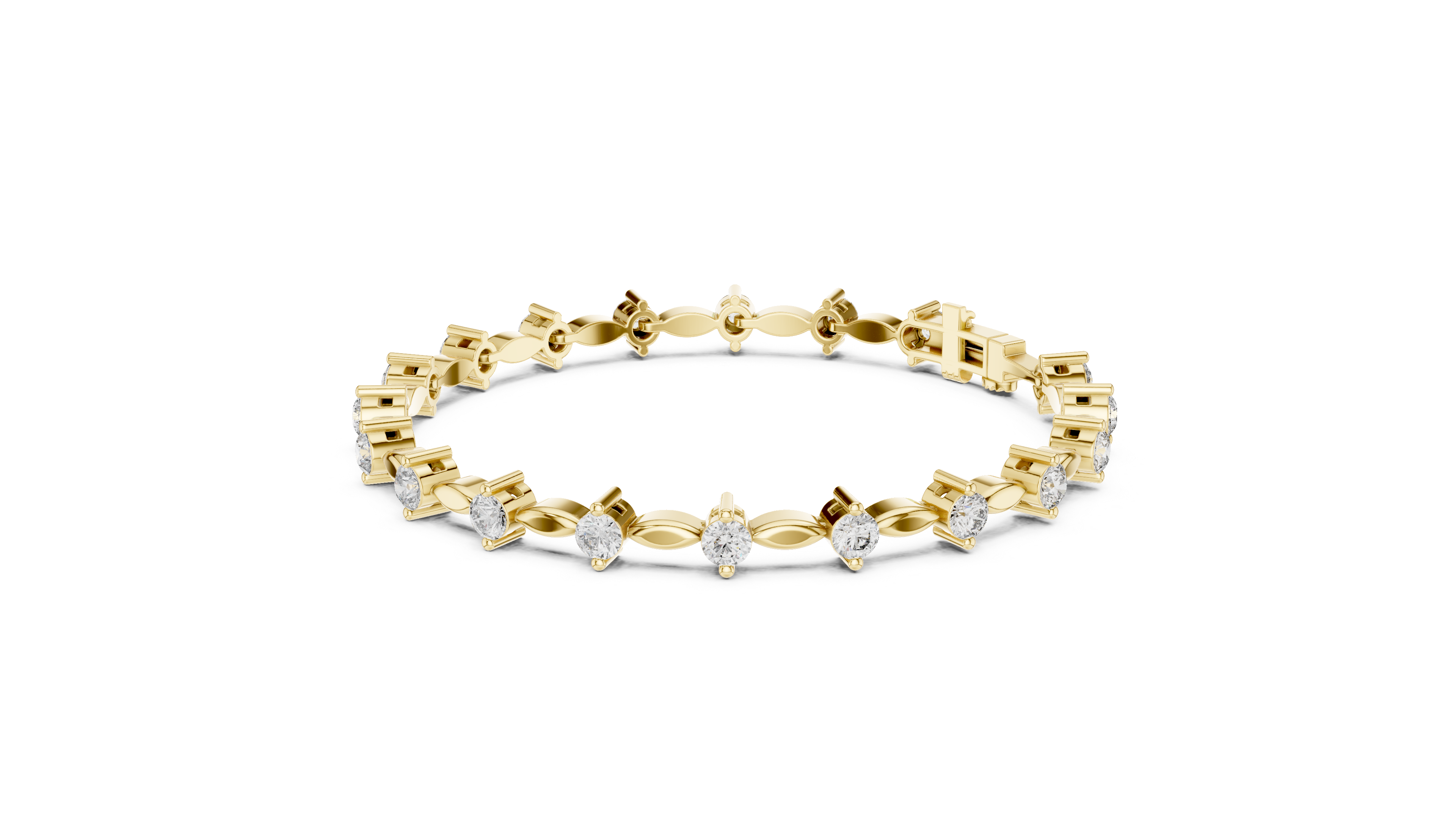 Ananta Lab Grown Diamond Tennis Bracelet in Gold