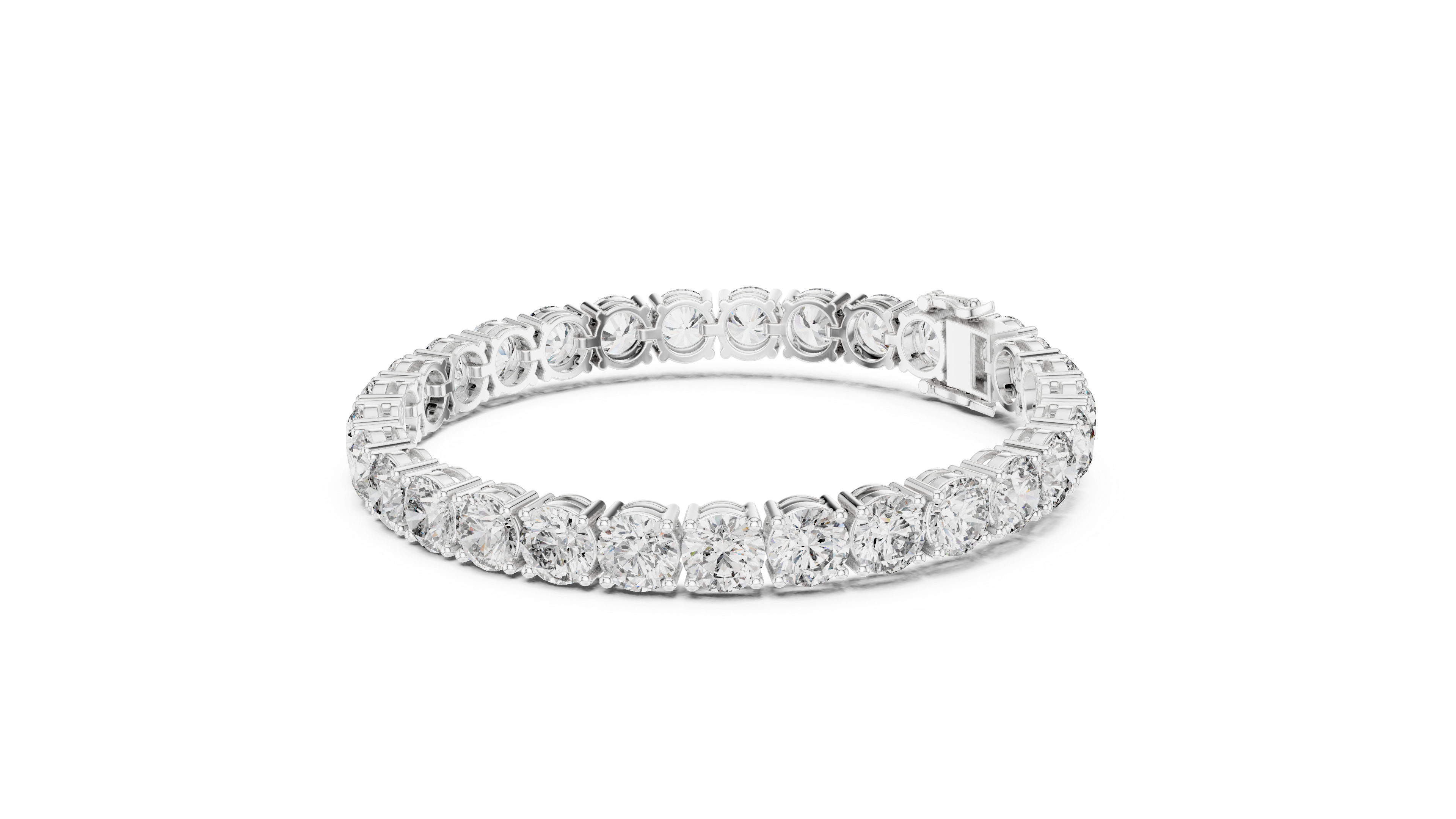 Aurelius Linea Lab Grown Diamond Tennis Bracelet in Gold