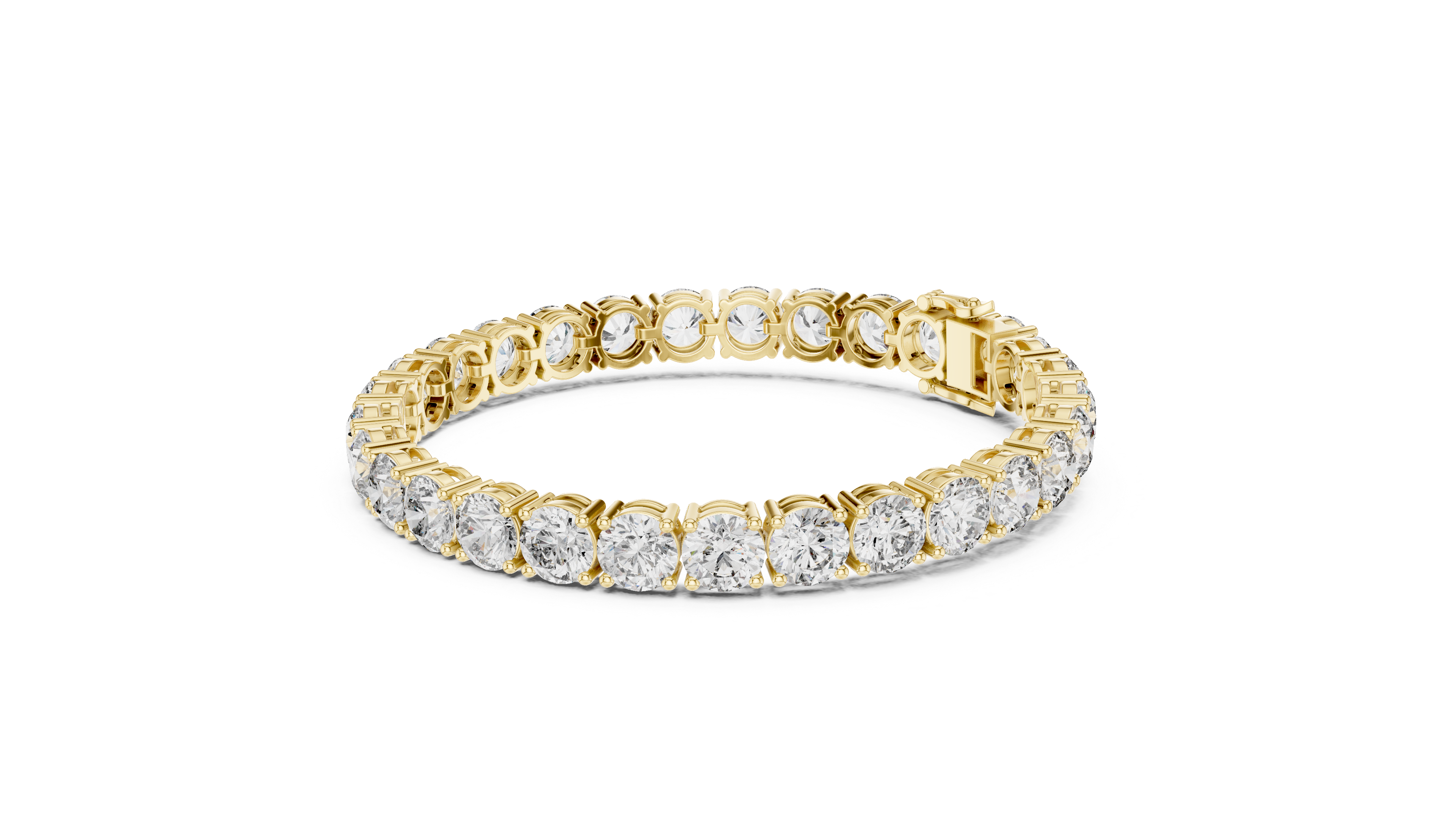 Aurelius Linea Lab Grown Diamond Tennis Bracelet in Gold