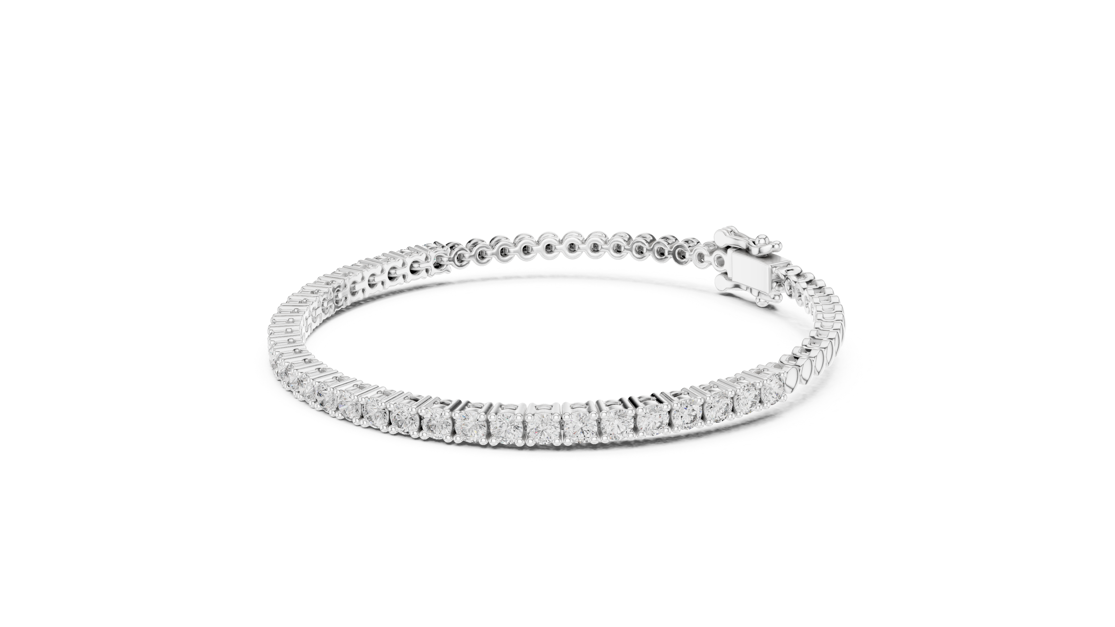 Aurevia Line Lab Grown Diamond Tennis Bracelet in Gold