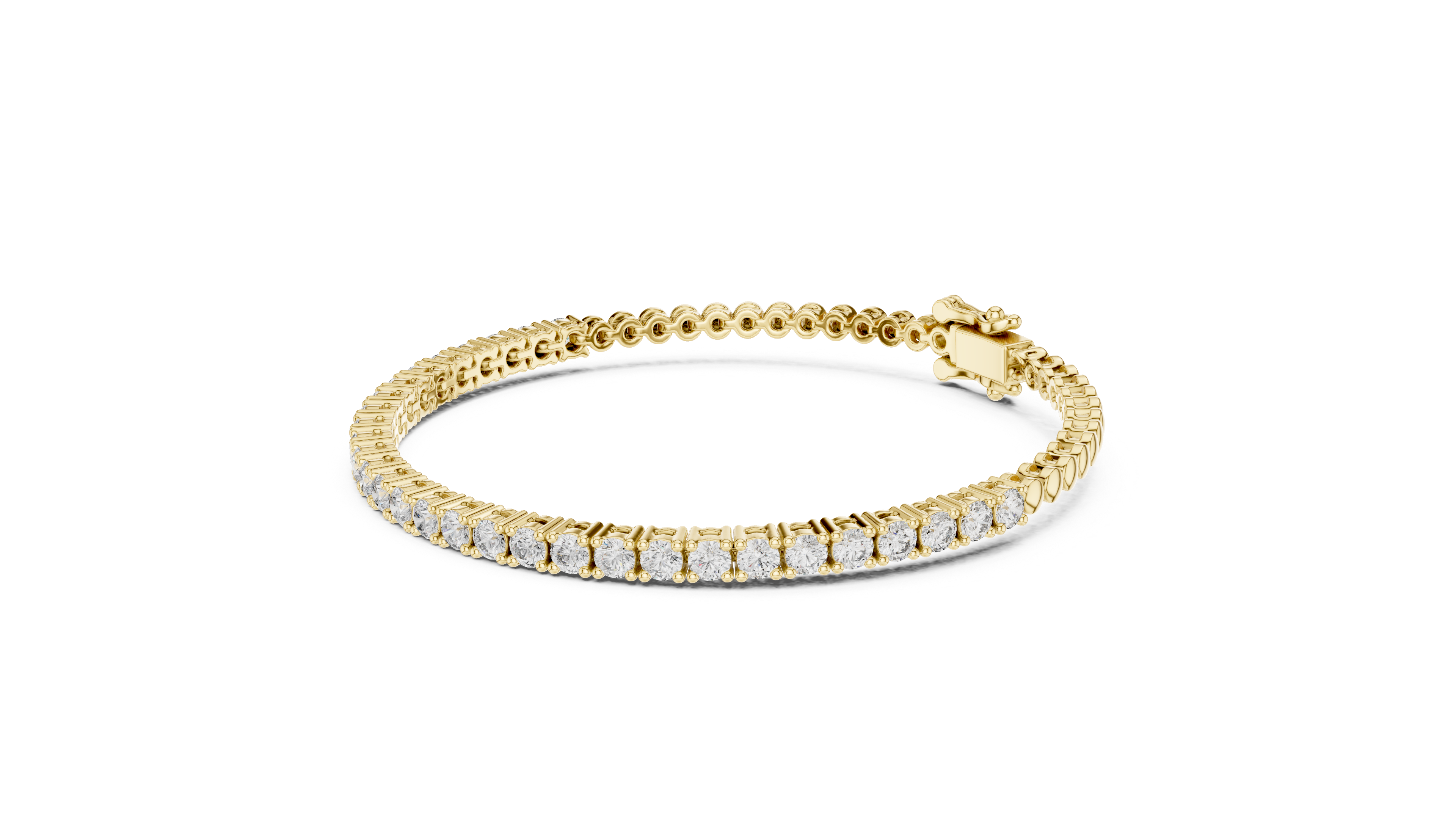 Aurevia Line Lab Grown Diamond Tennis Bracelet in Gold