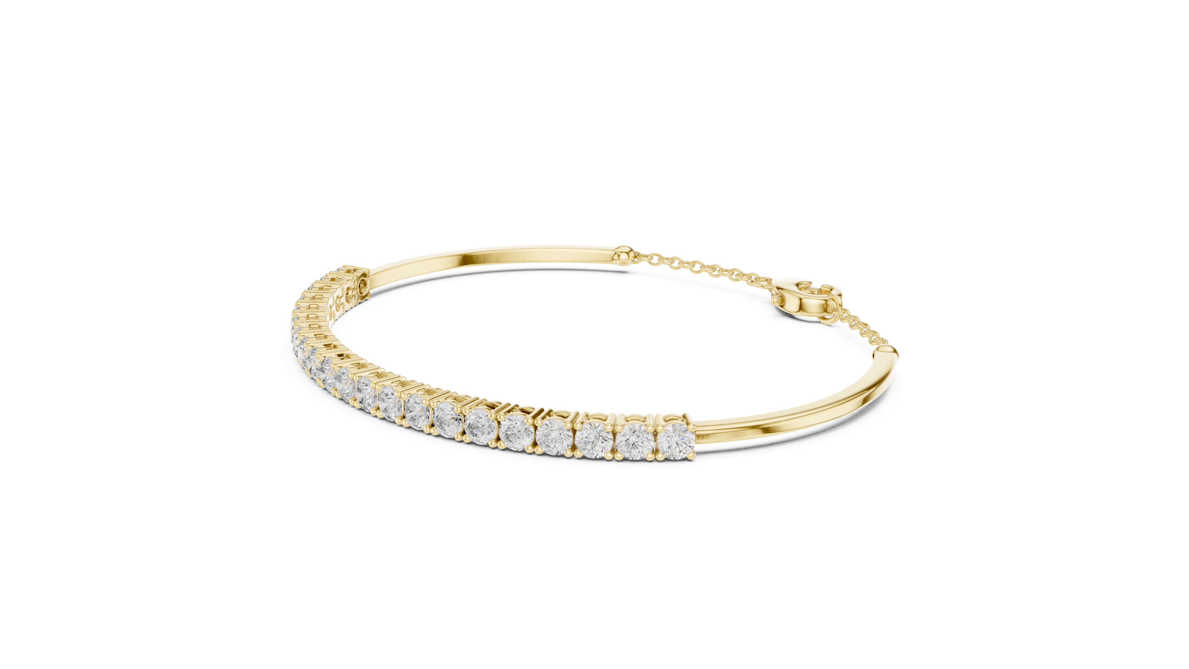 Lysara Curve Lab-Grown Diamond Bracelet