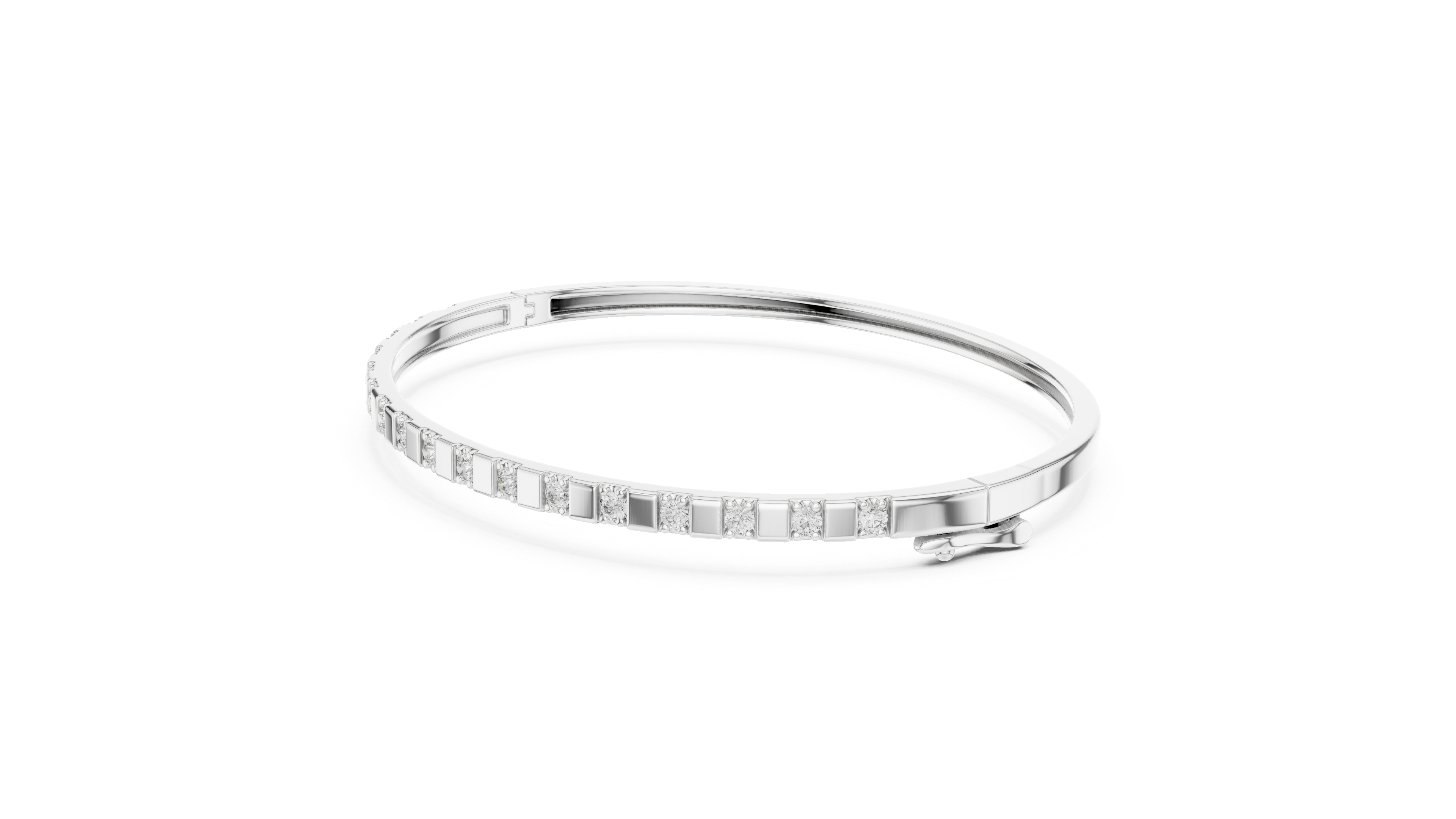 Celestia Line Lab-Grown Diamond Bangle Bracelet